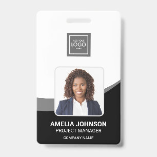 Badge photo d'identité d'employé Simple Moderne