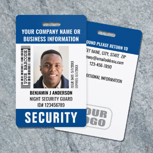 Badge Photo d'identité personnalisée avec nom et code-ba