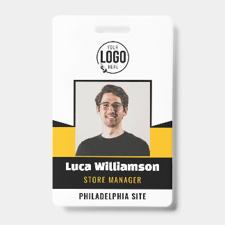 Badge Photo d'identité professionnelle d'un employé noir