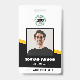Badge Photo d'identité professionnelle d'un employé noir