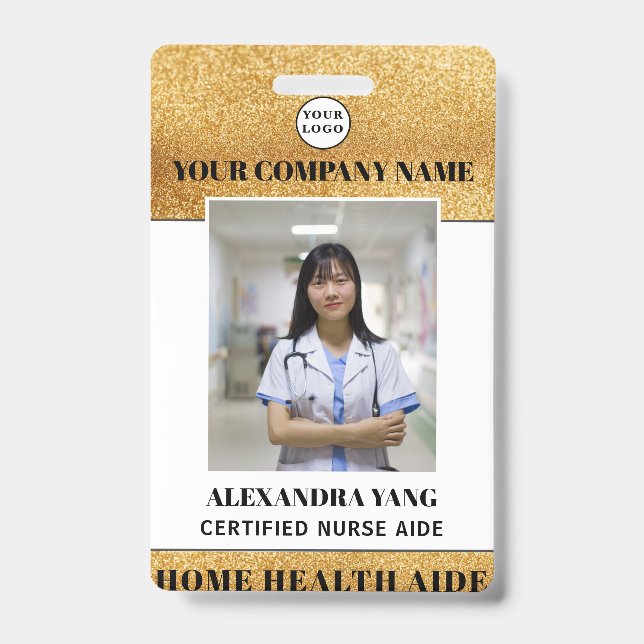 Badge Photo du logo de l'aide sanitaire à domicile (Front)