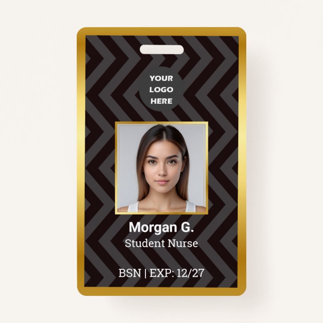 Badge Photo du logo personnalisé de l'infirmière BSN (Devant)