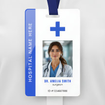 Photo du Médecin Nom Code QR ID