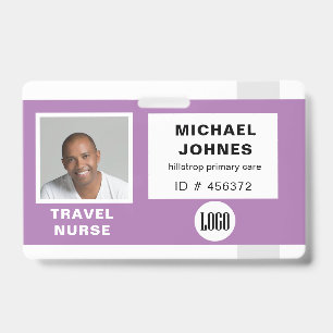 badge photo et logo d'employé