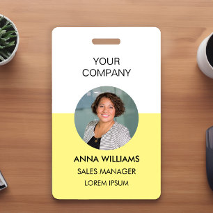 badge photo ID rond employé