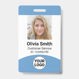 Badge Photo personnalisé de l'employé Nom Rôle ID Logo C