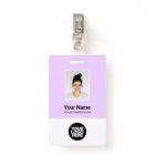 Photo personnalisée de l'employé, Code barre, Badg