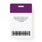 Photo personnalisée de l'employé, Code barre, Logo