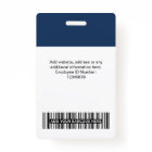 Photo personnalisée de l'employé, Code barre, Logo