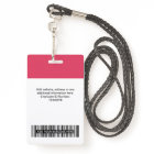 Photo personnalisée de l'employé, Code barre, Logo