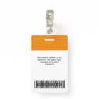 Photo personnalisée de l'employé, Code barre, Logo