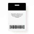 Photo personnalisée de l'employé, Code barre, Logo