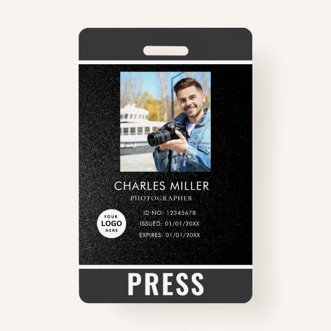 Badge Photo Photographe Insigne de presse (Devant)