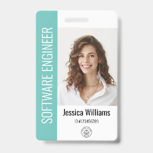 Badge Photo volumineuse de l'employé personnalisé, Code-