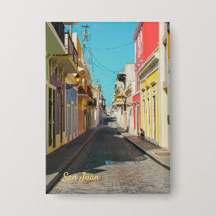 Badge Photographie de rue pavée de vieux San Juan