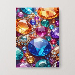 Badge Pierres et bijoux colorés