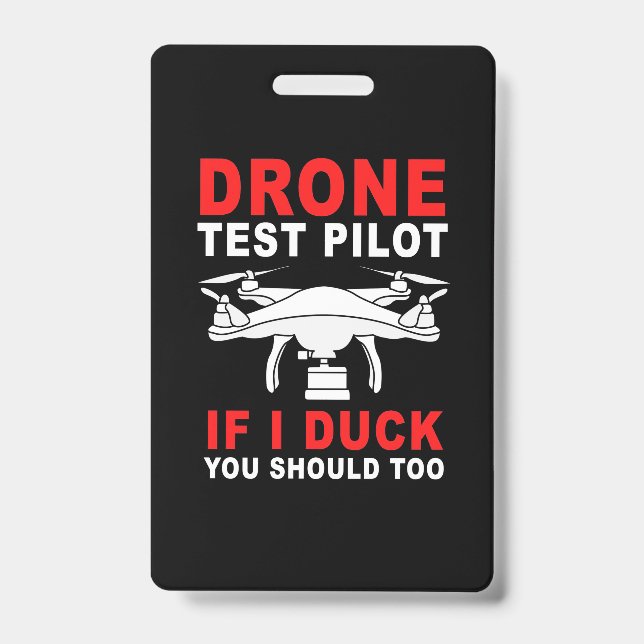 Badge Pilote d'essai de drone (Front)