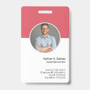 Badge Pink ID Société de sécurité pour les cartes d'id