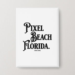 Badge Pixel Beach Floride Bouton