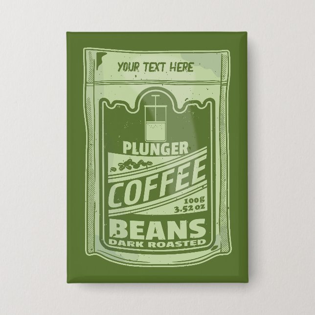 Badge Plongeur café pop art emballage alimentaire illust (Recto)