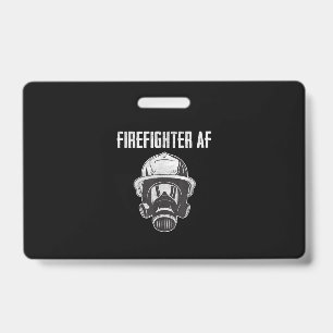 Badge Pompier AF   Masque gaz   Funny Firefighter
