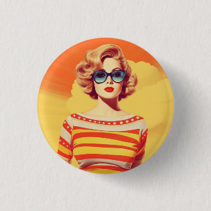 Badge Pop Art, bouton, épingle. Badge inspiré de l