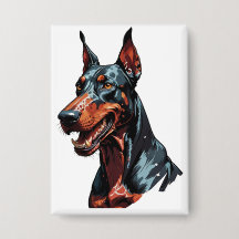 Portrait de Doberman féroce Cadeau de chien agress