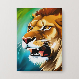 Badge Portrait Posé côté Lion rugissant-57566