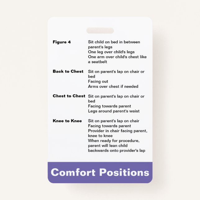 Badge Positionnement de confort (Devant)