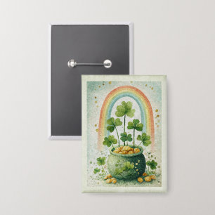 Badge Pot de Monnaie et Arc-en-Ciel Vintage