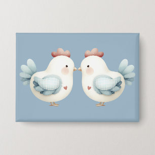 Badge Poulet Pastel Cottagecore