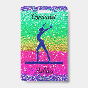 Badge Poutre de Gymnastique Brillante   