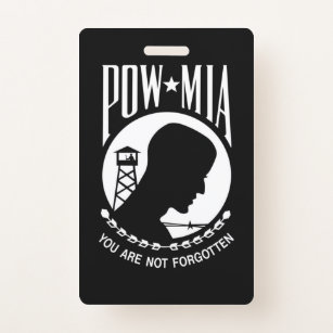 Badge POW MIA Héros militaires américains Prisonniers de