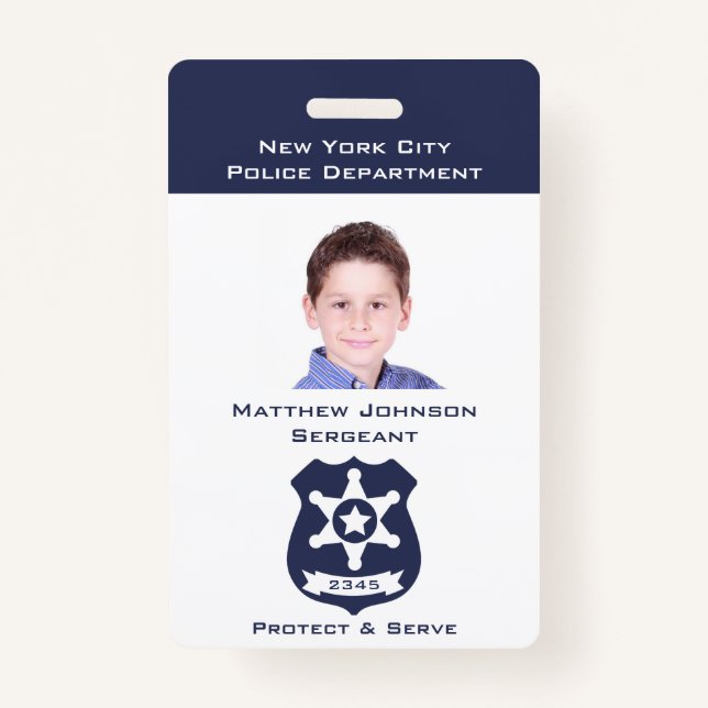 Badge Prétendre un insigne de police pour les enfants av (Devant)