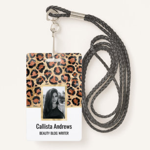 Badge Prince d'Or noir Brown Leopard