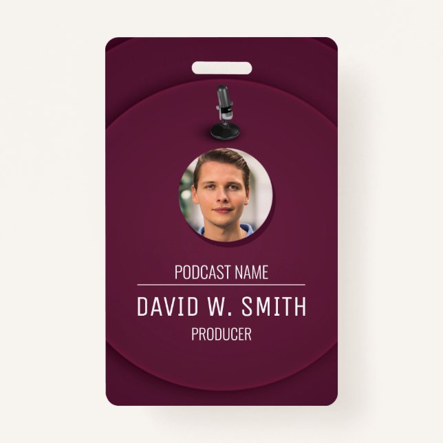 Badge Producteur de podcast/Entraîneur vocal/Acteur voca (Devant)