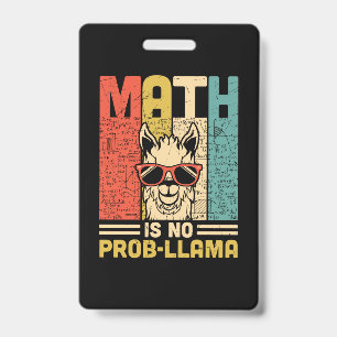 Badge Prof de maths Les maths ne sont pas un problème