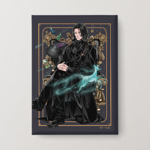 Badge Professeur Anime Severus Snape assis