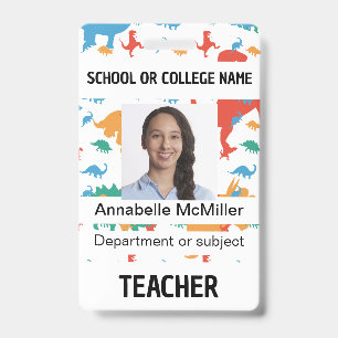 Badge Professeur d'université enseignant les dinosaures