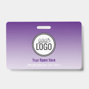Badge Professionnel Moderne Ombre Violet