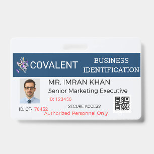 Badge Professionnel Professionnel Carte d'identité