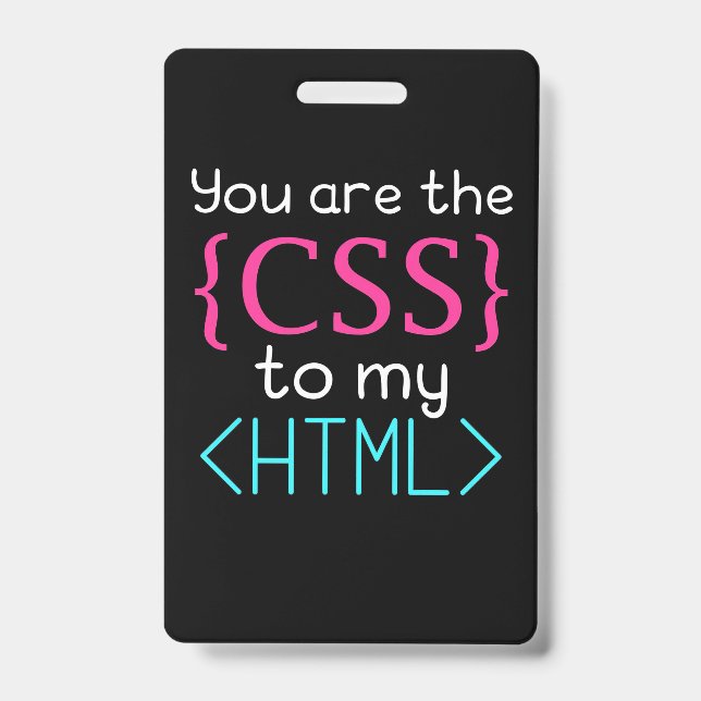 Badge Programmeur Vous Êtes Css À Mon Html (Avant)