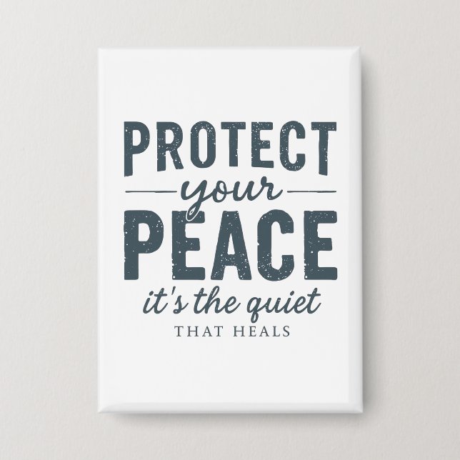 Badge Protect Your Peace: Quiet Healing Typography (Recto)
