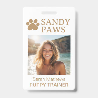 Badge Puppy Trainer Chien Walker Animaux de compagnie Lo