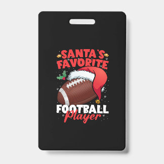 Badge Pyjama de Noël du joueur de football préféré du Pè