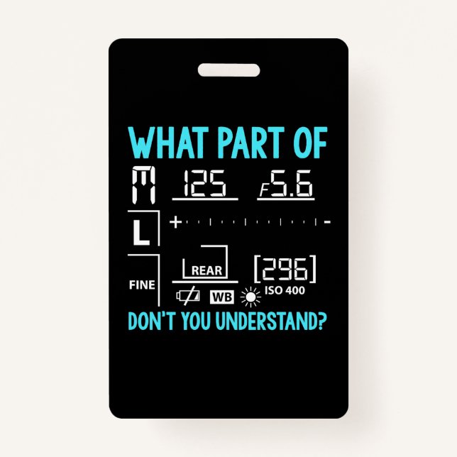 Badge Quelle Partie Du Photographe (Devant)