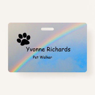 Badge - Rainbow and Paw Print