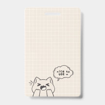 Ravi de vous voir : un design de chat charmant qui