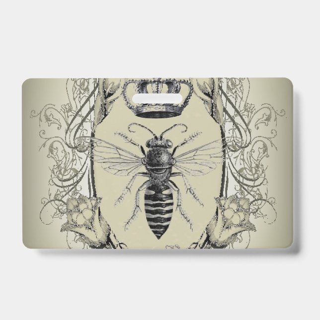 Badge reine abeille dame patronne apiculteur steampunk c (Avant)