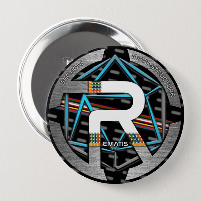 BADGE REMATIS 4 INCH ROUND BUTTON (Front & Back)
